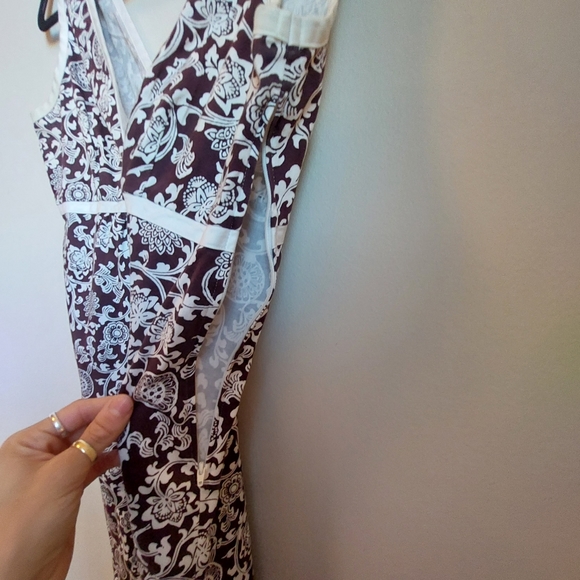 Brown and white d By Ltd Dress Size 12 - Picture 3 of 4